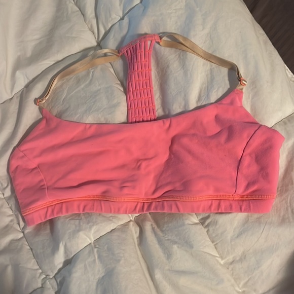 Lululemon pink orange size 10 workout bra - Picture 2 of 3